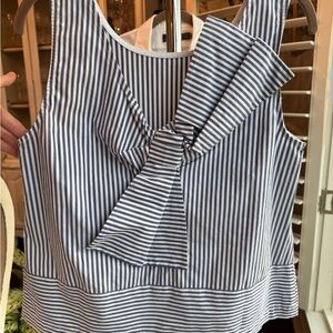 NWT Vineyard Vines Bow Back Blue and White Striped Top